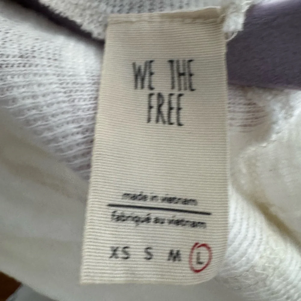 We The Free Off-the-Shoulder White  Sweater with Balloon Sleeves - Picture 3 of 4